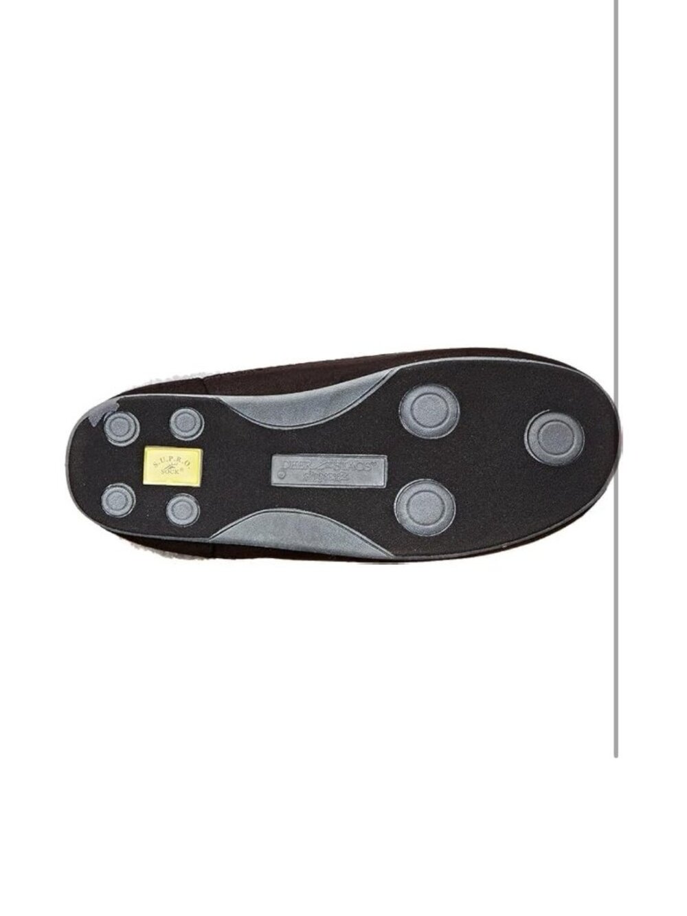 New Deer Stags Nordic Black Fleece Lined Memory Foam Slippers Men’s 11M - Picture 4 of 6